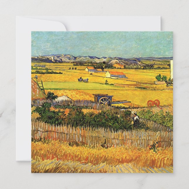 Van Gogh - Harvest at La Crau, landscape painting (Front)