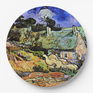 Van Gogh - Houses with Thatched Roofs  Paper Plate