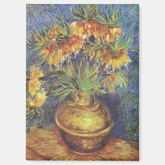 Van Gogh Imperial Fritillaries in Copper Vase Magnet (Front)