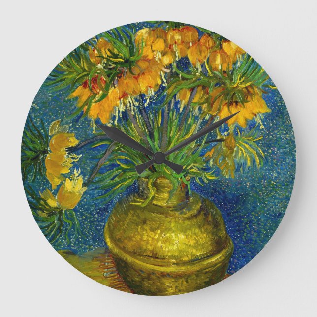 Van Gogh Imperial Fritillaries  Large Clock (Front)