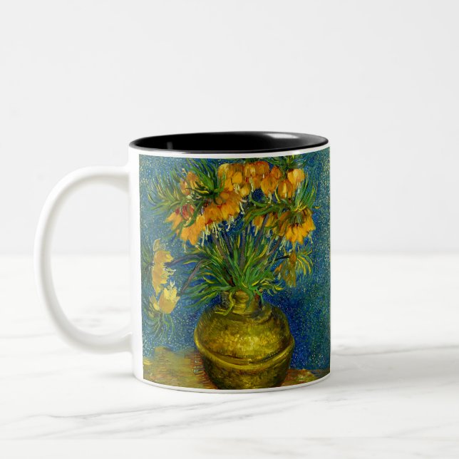 Van Gogh Imperial Fritillaries  Two-Tone Coffee Mug (Left)