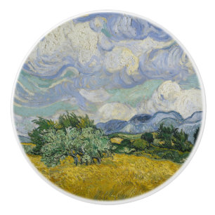 Van Gogh Impressionism Wheat Field Painting Nature Ceramic Knob