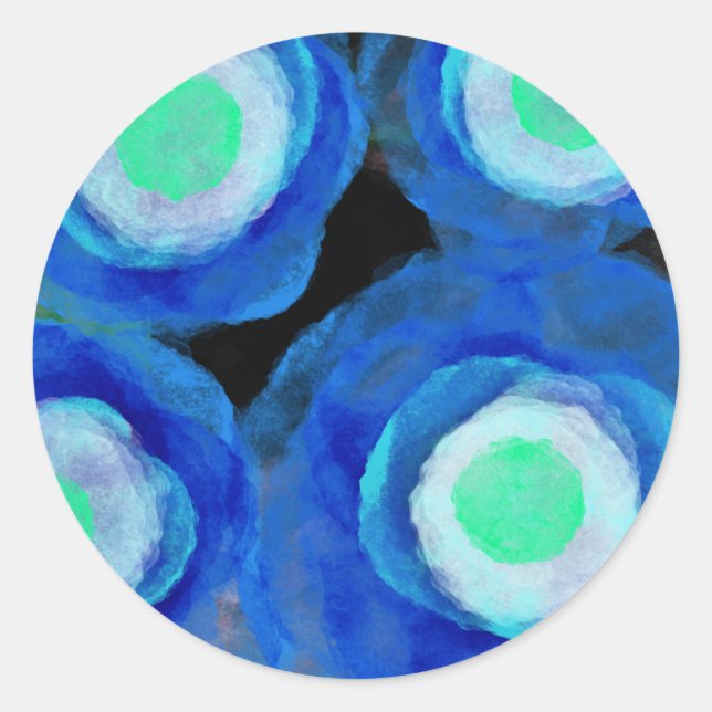 Van Gogh inspired stickers. Classic Round Sticker (Front)
