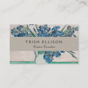 Van Gogh Iris Vase Painting Impressionism Business Card