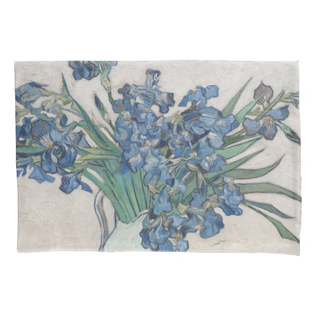 Van Gogh Iris Vase Painting Impressionism Pillowcase (Front)