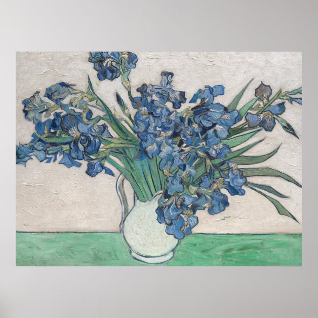 Van Gogh Iris Vase Painting Impressionism Poster (Front)