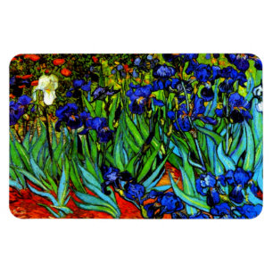 Van Gogh - Irises, beautiful Indigo blue fine art Magnet