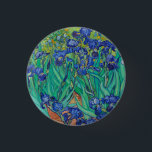Van Gogh Irises. Blue floral vintage impressionism<br><div class="desc">Van Gogh "Irises" button. Blue floral impressionism art.</div>