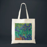Van Gogh Irises. Blue floral vintage impressionism<br><div class="desc">Van Gogh "Irises" tote bag. Blue floral impressionism art.</div>
