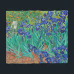 Van Gogh Irises. Blue floral vintage impressionism Fleece Blanket<br><div class="desc">Van Gogh "Irises" fleece blanket. Blue floral impressionism art.</div>