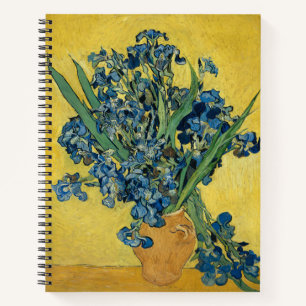 Van Gogh Irises - Bold Blue & Yellow Art Notebook
