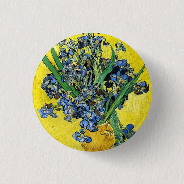 Van Gogh Irises Button (Front)