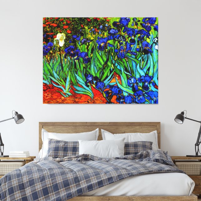 Van Gogh - Irises Canvas Print (Insitu(Bedroom))