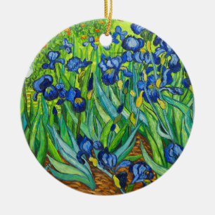 Van Gogh Irises Ceramic Tree Decoration