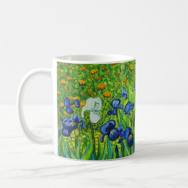 Van Gogh Irises Coffee Mug (Left)