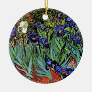 Van Gogh Irises (F608) Vintage Fine Art Ceramic Tree Decoration