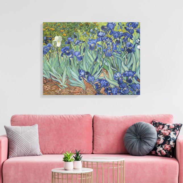 Van Gogh Irises Fine Art Painting  Canvas Print (Insitu(LivingRoom))