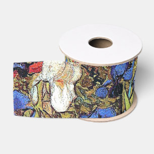 Van Gogh Irises Floral Flowers Grosgrain Ribbon
