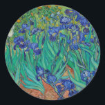 Van Gogh Irises Floral Painting Classic Round Sticker<br><div class="desc">Vincent Van Gogh  (30 March 1853 – 29 July 1890) was an influential Dutch post-impressionist painter.  This artwork is called Irises.</div>
