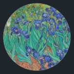 Van Gogh Irises Floral Painting Classic Round Sticker<br><div class="desc">Vincent Van Gogh  (30 March 1853 – 29 July 1890) was an influential Dutch post-impressionist painter.  This artwork is called Irises.</div>