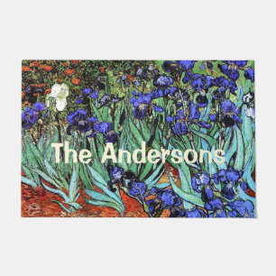 Van Gogh Irises Flowers Floral Personalise Doormat