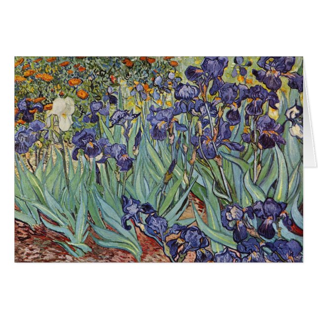 Van Gogh Irises Impressionist Flowers (Front Horizontal)