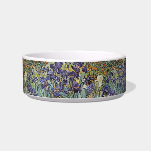 Van Gogh Irises Impressionist Painting Bowl (Left)