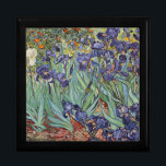 Van Gogh Irises Impressionist Painting Gift Box<br><div class="desc">Vincent Van Gogh Irises at Saint Remy - Irises by Vincent Van Gogh is a wonderful impressionistic painting by one of the master impressionism artists of all time. The iris garden is swirling with colour and emotion, as the purple irises flow up from their blue green stems and leaves. There...</div>