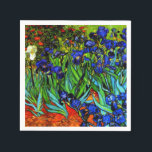 Van Gogh - Irises, Napkin<br><div class="desc">Vincent van Gogh's famous floral painting,  Irises.</div>