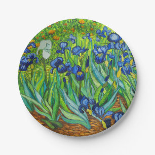 Van Gogh Irises Paper Plate