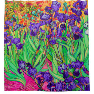 Van Gogh Irises/Purple/St. Remy Shower Curtain