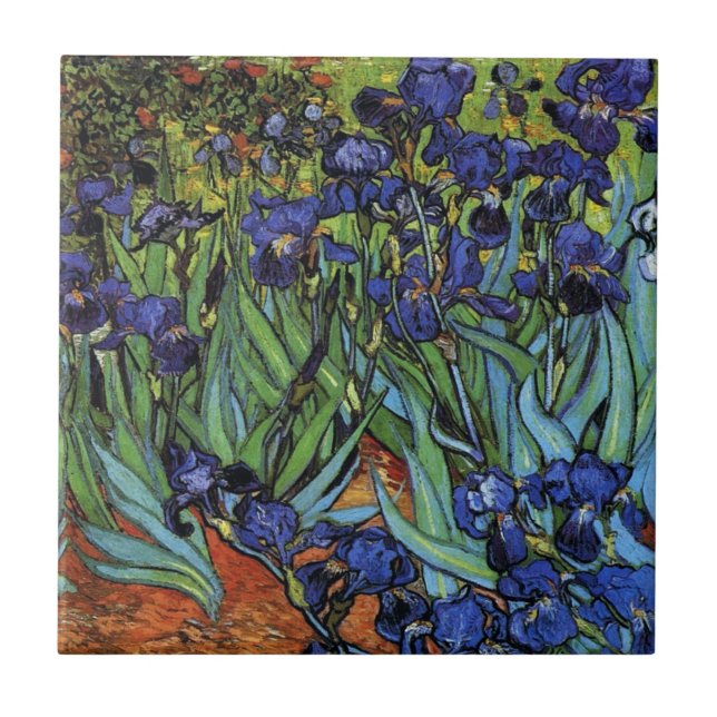 Van Gogh Irises Tile (Front)