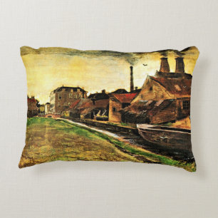 Van Gogh - Iron Mill in the Hague, Decorative Cushion