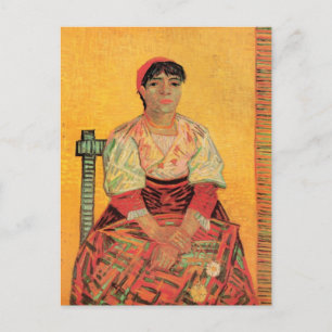 Van Gogh Italian Woman, Agostina Segatori Portrait Postcard