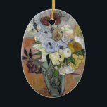 Van Gogh Japanese Vase with Roses and Anemones Ceramic Tree Decoration<br><div class="desc">A beautiful print of "Japanese Vase with Roses and Anemones" | Vincent van Gogh | oil on canvas | circa 1890 | Current location of original Musee d'Orsay, Paris, France. Vincent van Gogh (1853 – 1890) was a Dutch Post-Impressionist painter who in just over a decade created approximately 2, 100...</div>