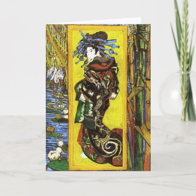 Van Gogh Japonaiserie Oiran Greeting Card (Front)