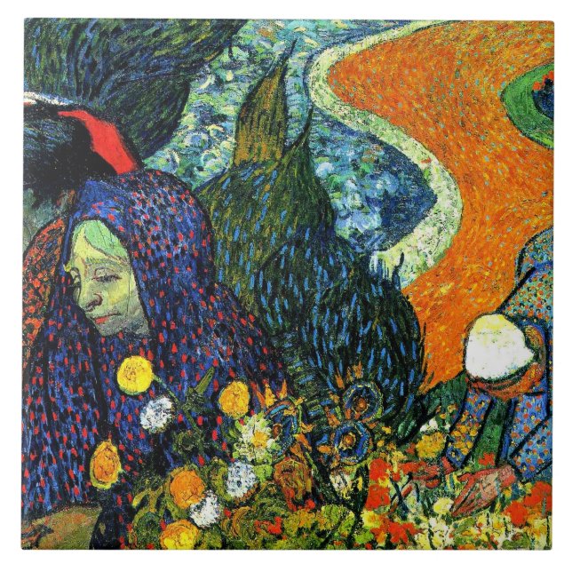 Van Gogh - Ladies of Arles, Tile (Front)