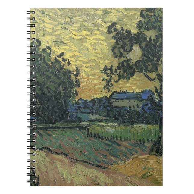 Van Gogh Landscape at Twilight 1890 Notebook (Front)