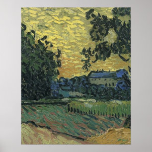 Van Gogh Landscape at Twilight 1890 Poster