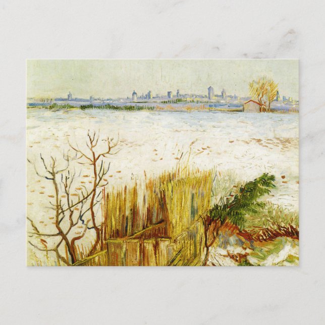 Van Gogh - Landscape with Snow Postcard (Front)