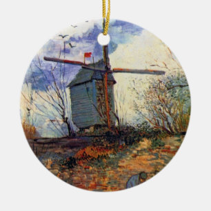Van Gogh - Le Moulin De La Galette Windmill Ceramic Tree Decoration