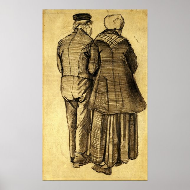 Van Gogh - Man and Woman Seen from the Back Poster (Front)