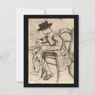 Van Gogh - Man Writing, Facing Left, Postcard
