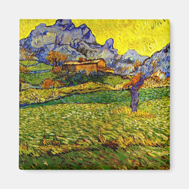 Van Gogh - Meadow in the Mountains Magnet (Front)