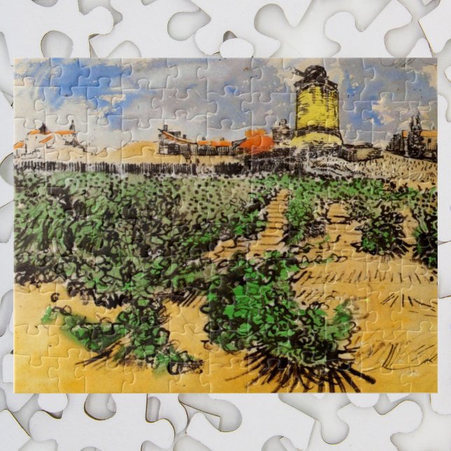 Van Gogh Mill of Alphonse Daudet at Fontevielle Jigsaw Puzzle (Creator Uploaded)