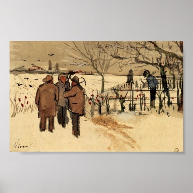Van Gogh - Miners in the Snow Winter Poster (Front)