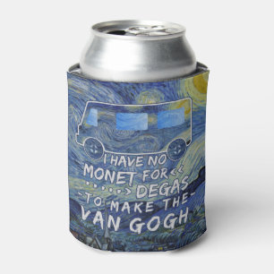 Van Gogh Monet Degas Funny Artist Pun Starry Night Can Cooler