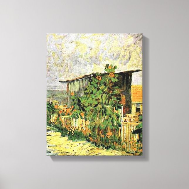 Van Gogh - Montmarte Path with Sunflowers, Canvas Print (Front)