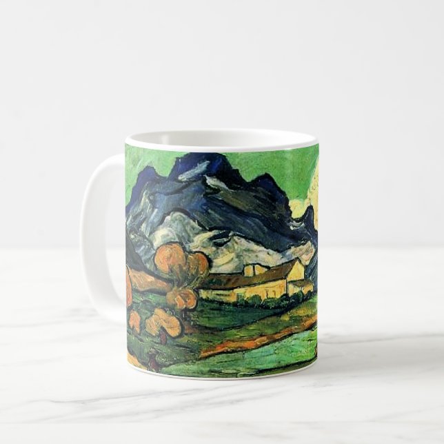 Van Gogh - Mount Gaussier with Mas de Saint-Paul Coffee Mug (Front Left)