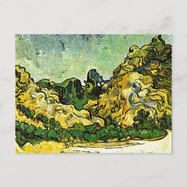 Van Gogh - Mountain Landscape at Saint-Remy Postcard (Front)